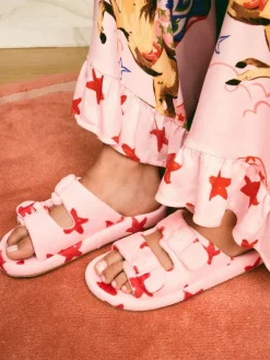 Eleanor Bowmer Pink Star Slider Slippers^Women Slippers