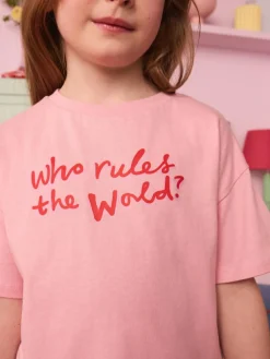 Best Eleanor Bowmer Pink Who Rules the World Kids 100% Cotton T-Shirt