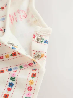 Sale Next Dungarees and Long Sleeve Bodysuit Set 2 Piece (0mths-3yrs) Embroidered Denim