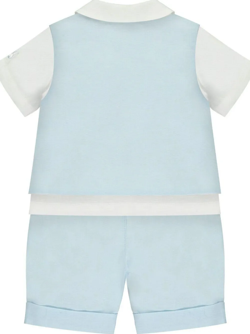 Sale Emile Et Rose Blue Three-Piece Linen Shorts And Hat Set