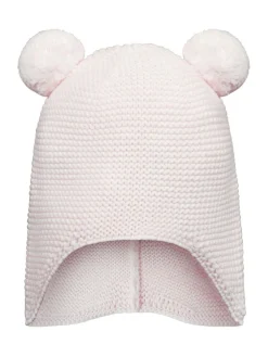 Outlet Emile Et Rose Kenton Knitted Hat With Ear Flaps & Pom-Pom Pink
