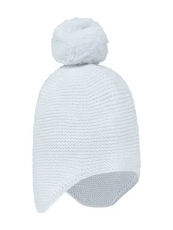 Online Emile Et Rose Kenton Knitted Hat With Ear Flaps & Pom-Pom Blue