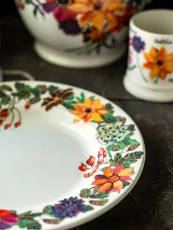 Emma Bridgewater Cream Autumn Flowers 10 1/2 Inch Dinner Plate^ Dinner Sets & Pasta Bowls|Branded Kitchenware