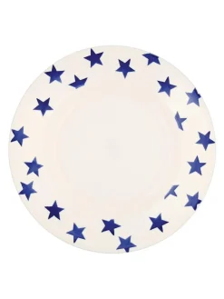 Hot Emma Bridgewater Cream Blue Star 10 1/2 Inch Dinner Plate