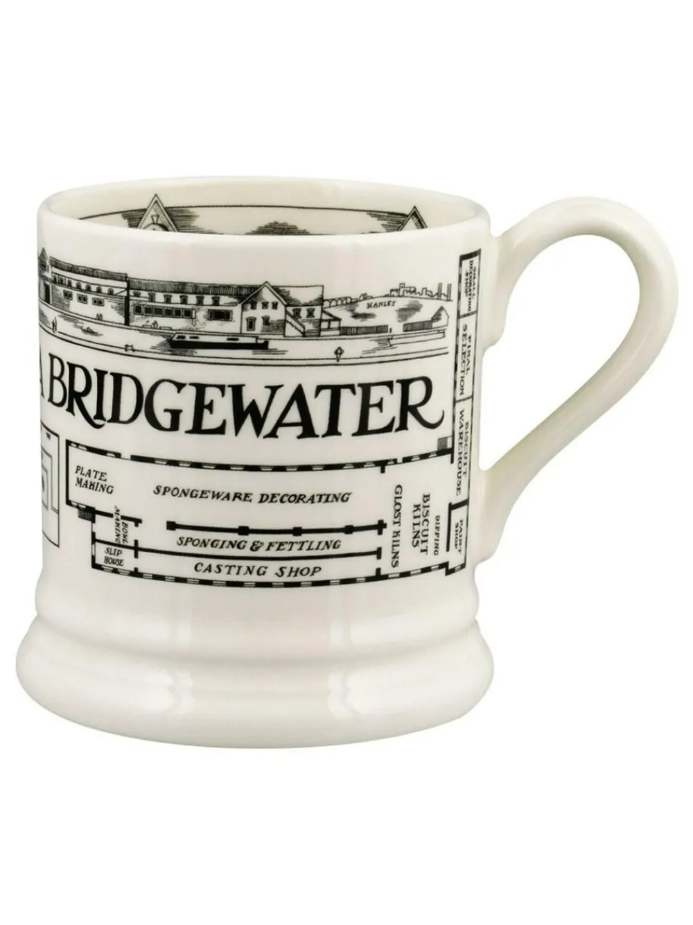 Discount Emma Bridgewater Cream Factory Plan 1/2 Pint Mug