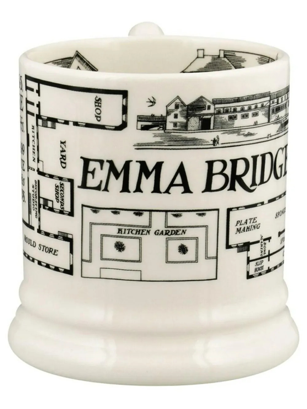 Discount Emma Bridgewater Cream Factory Plan 1/2 Pint Mug