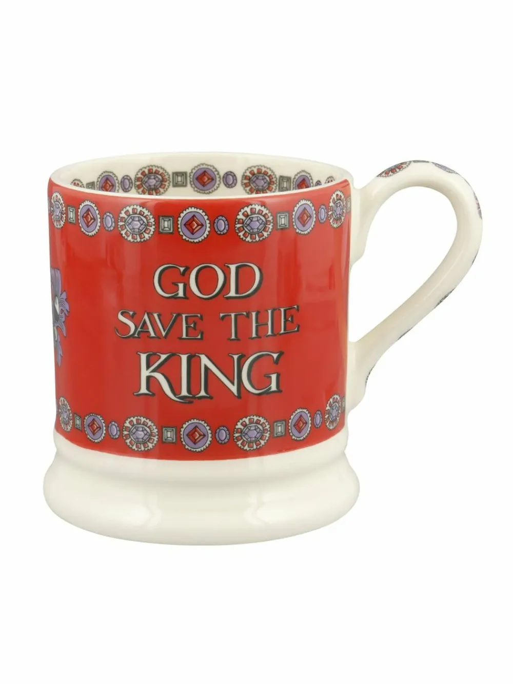 Emma Bridgewater Cream God Save The King 1/2 Pint Mug^ Mugs & Cups|Branded Kitchenware