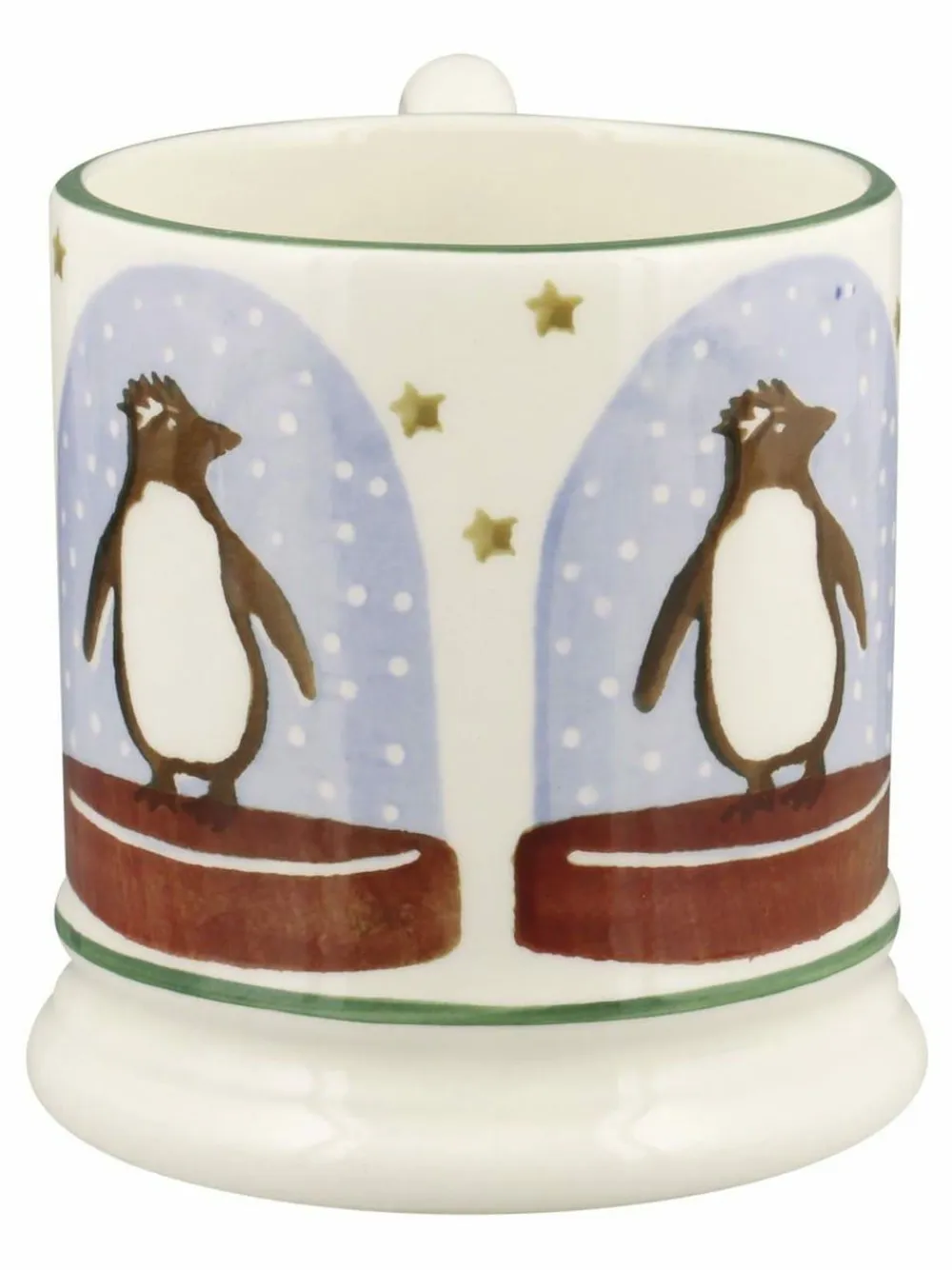 Emma Bridgewater Cream Penguin Snow Globe 1/2 Print Mug^ Mugs & Cups|Branded Kitchenware