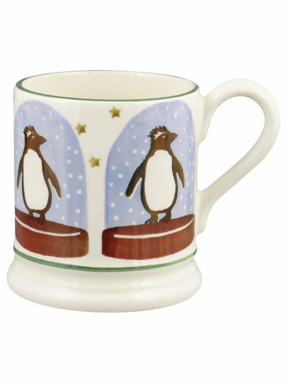Emma Bridgewater Cream Penguin Snow Globe 1/2 Print Mug^ Mugs & Cups|Branded Kitchenware