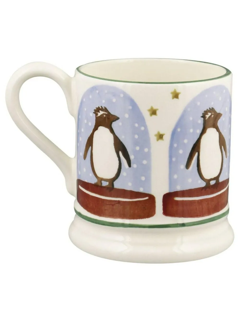 Emma Bridgewater Cream Penguin Snow Globe 1/2 Print Mug^ Mugs & Cups|Branded Kitchenware
