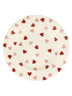 Best Emma Bridgewater Cream Pink Hearts 10 1/2 Inch Dinner Plate