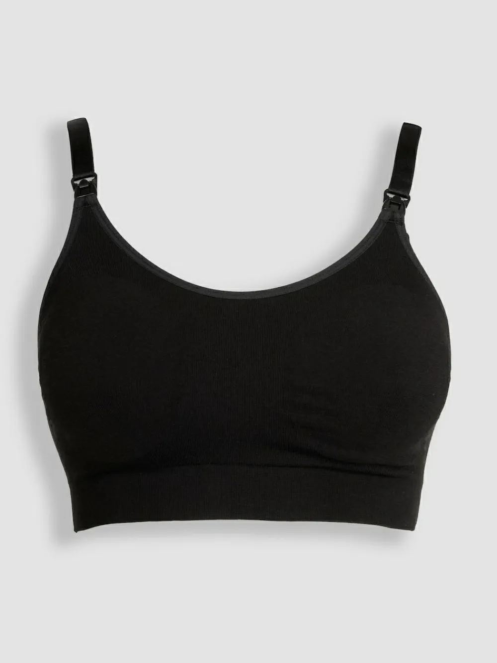 New Jojo Maman Bébé Emma Jane Black and White 2-Pack Cotton Seamless Nursing Bras