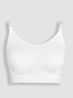 New Jojo Maman Bébé Emma Jane Black and White 2-Pack Cotton Seamless Nursing Bras