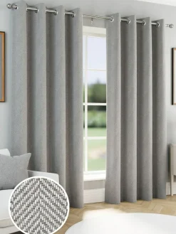 Enhanced Living Chester Thermal Blackout Eyelet Curtains^ Curtains & Blinds