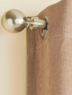 Enhanced Living Neutral Vogue Ready Made Thermal Blackout Eyelet Curtains^ Curtains & Blinds