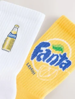Next Fanta Lemon License Ribbed Ankle Socks 2 Pack^Women Socks & Tights
