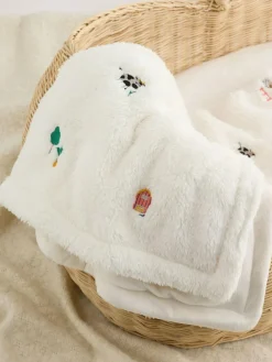 Best Next Farm Embroidered Baby Fleece Blanket