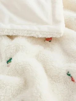 Best Next Farm Embroidered Baby Fleece Blanket