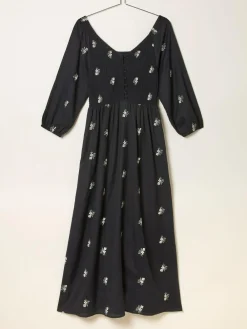 Fat Face FatFace Adele Black Petite Embroidered Midi Dress^Women Midi Dresses