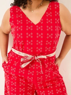 Fat Face FatFace Aeran Red Jacquard Jumpsuit^Women Jumpsuits & Playsuits