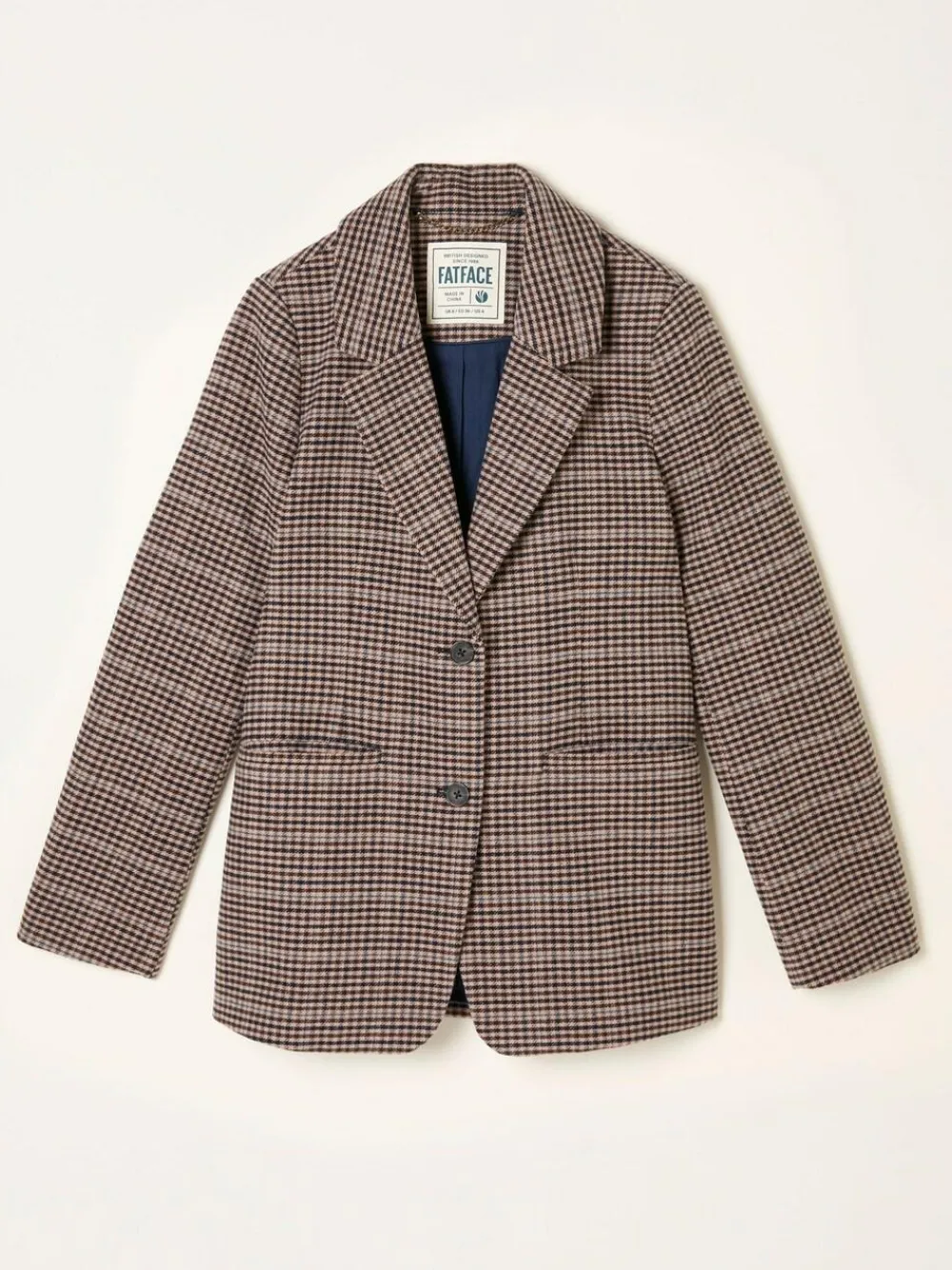 Discount Fat Face FatFace Alba Brown Check Blazer