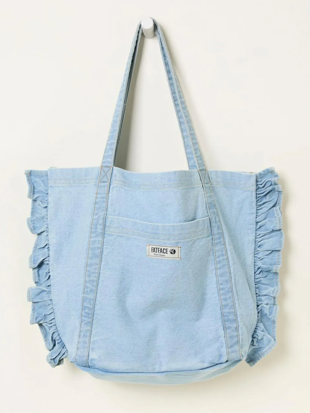 Fat Face FatFace Astrid Light Denim Frill Tote^Women Bags
