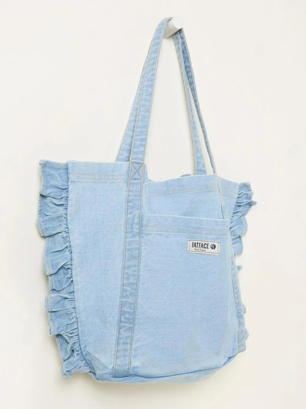 Fat Face FatFace Astrid Light Denim Frill Tote^Women Bags