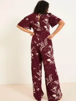 Best Fat Face FatFace Azalea Claret Floral Print Jumpsuit