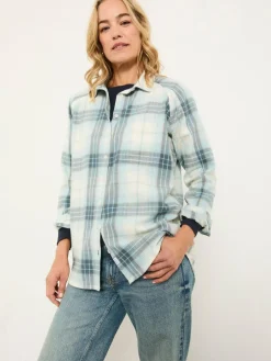 Discount Fat Face FatFace Bessie Light Blue Check Shirt