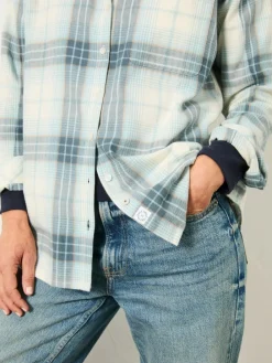 Discount Fat Face FatFace Bessie Light Blue Check Shirt