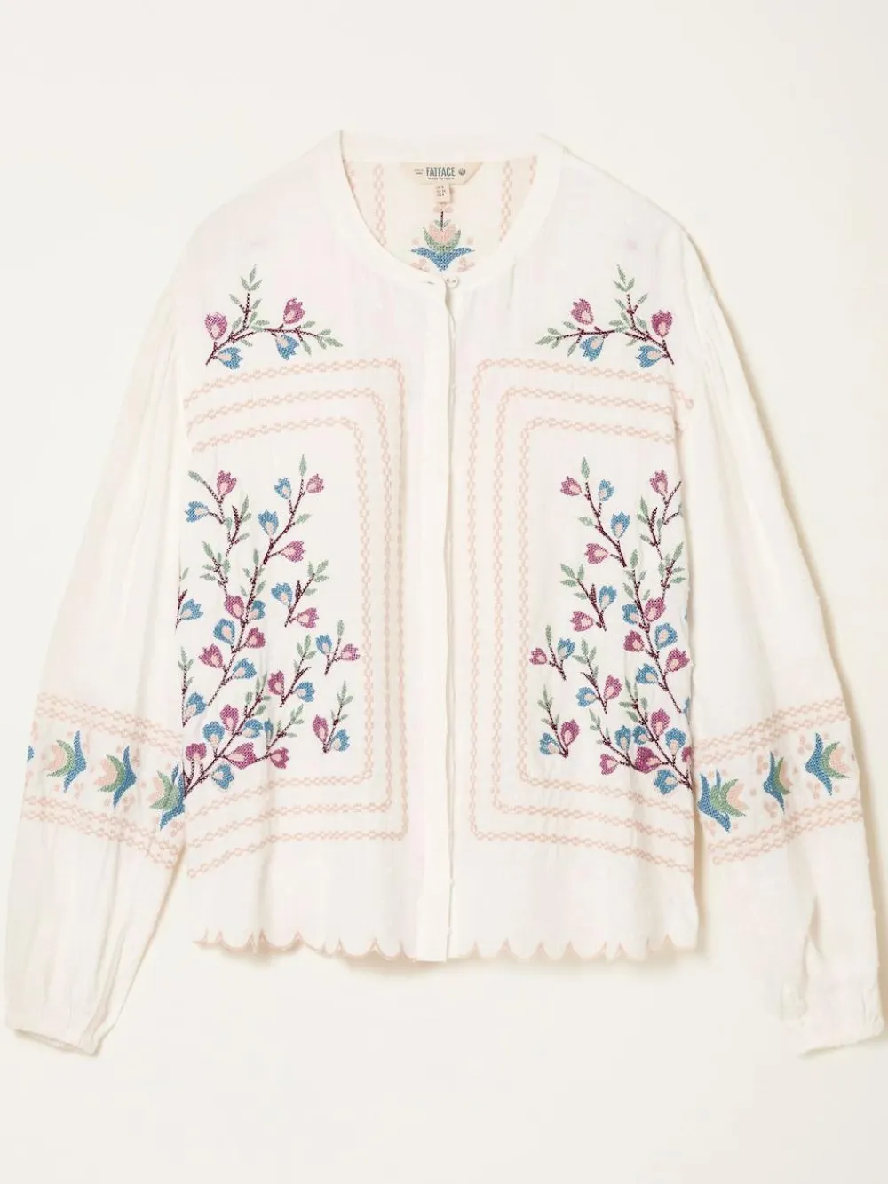 Fat Face FatFace Betsie Ivory Embroidered Blouse^Women Blouses & Shirts