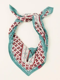Online Fat Face FatFace Blue Geometric Hair Scarf