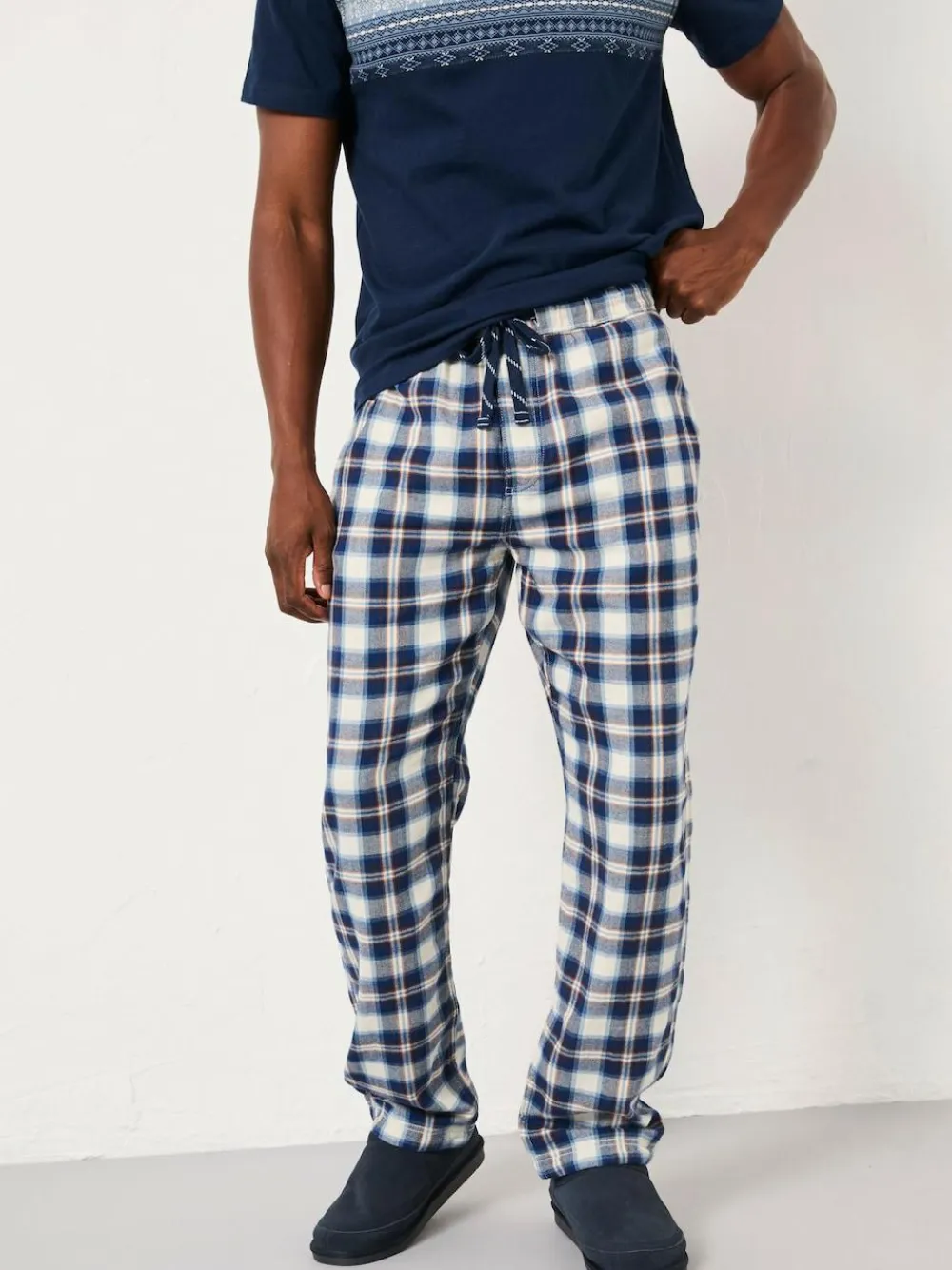 Fat Face FatFace Boray Light Blue Check Pyjama Bottoms^ Pyjamas