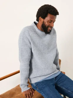 Fat Face FatFace Bourton Light Blue Knitted Crew Neck Jumper^ Knitwear|Knitwear