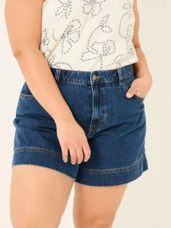 Hot Fat Face FatFace Broadway 100% Cotton Denim Shorts Denim Vintage