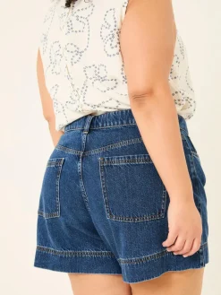 Hot Fat Face FatFace Broadway 100% Cotton Denim Shorts Denim Vintage