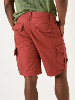 Online Fat Face FatFace Bude Dark Red Cargo Shorts