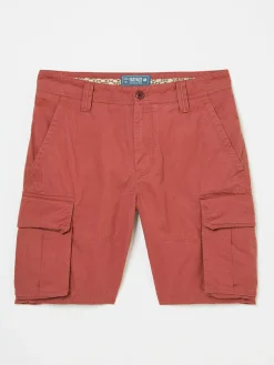 Online Fat Face FatFace Bude Dark Red Cargo Shorts