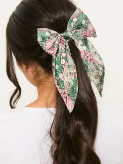 New Fat Face FatFace Burgundy Red Japanese Rose Hair Bow
