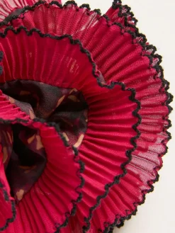 Fat Face FatFace Burgundy Red Sketchy Texture Printed Scrunchie^Women Jewellery