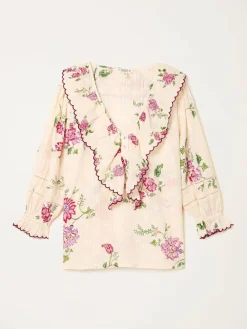 Online Fat Face FatFace Carly Blouse Ivory Spring Floral