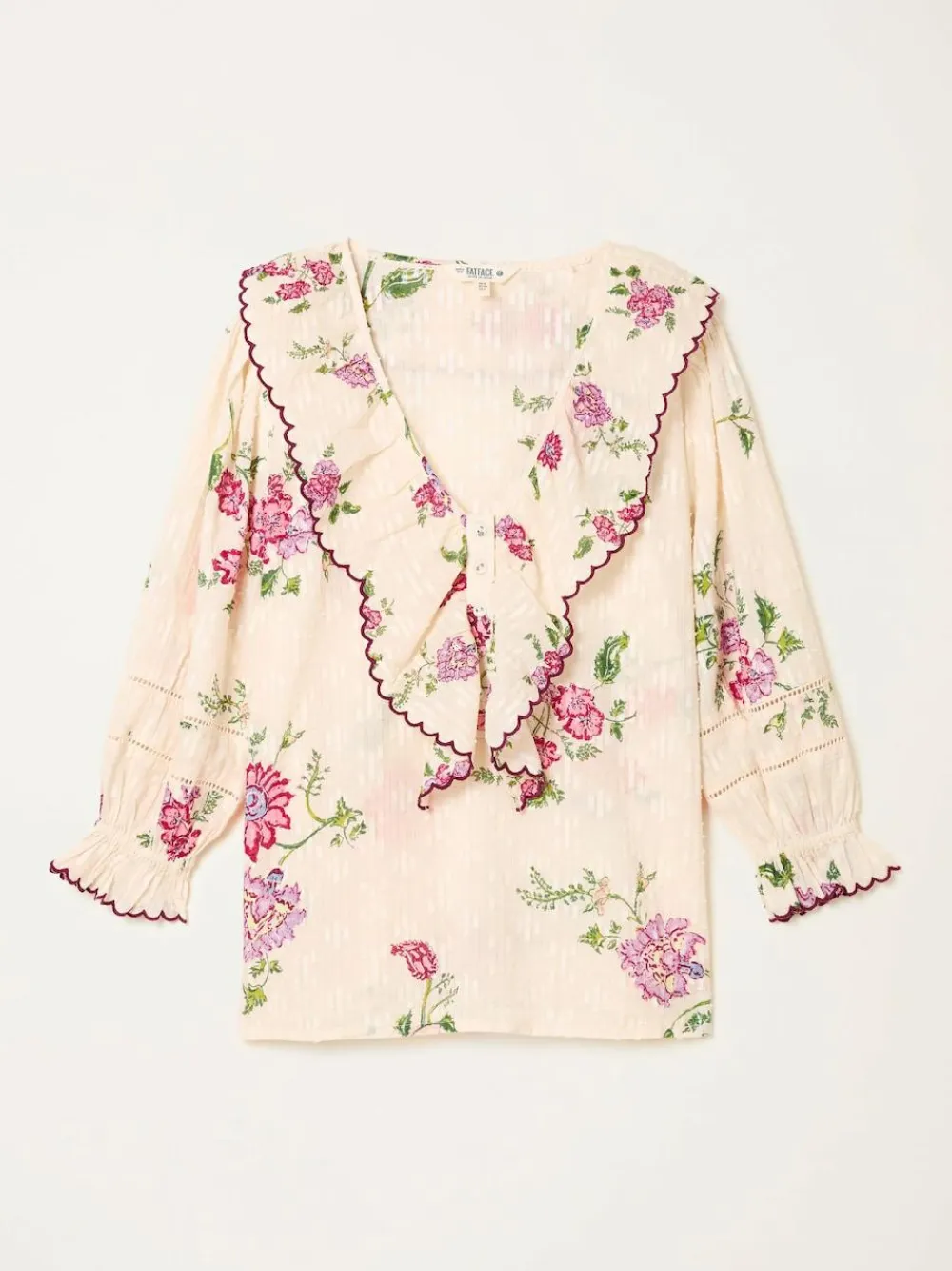Online Fat Face FatFace Carly Blouse Ivory Spring Floral