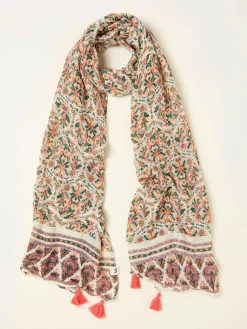 Fat Face FatFace Chalk White Ornate Paisley Scarf
