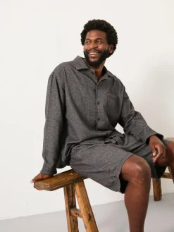 Fat Face FatFace Charcoal Grey Brushed Twill Pyjama Shorts