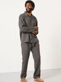 Outlet Fat Face FatFace Charcoal Grey Brushed Twill Pyjama Bottoms