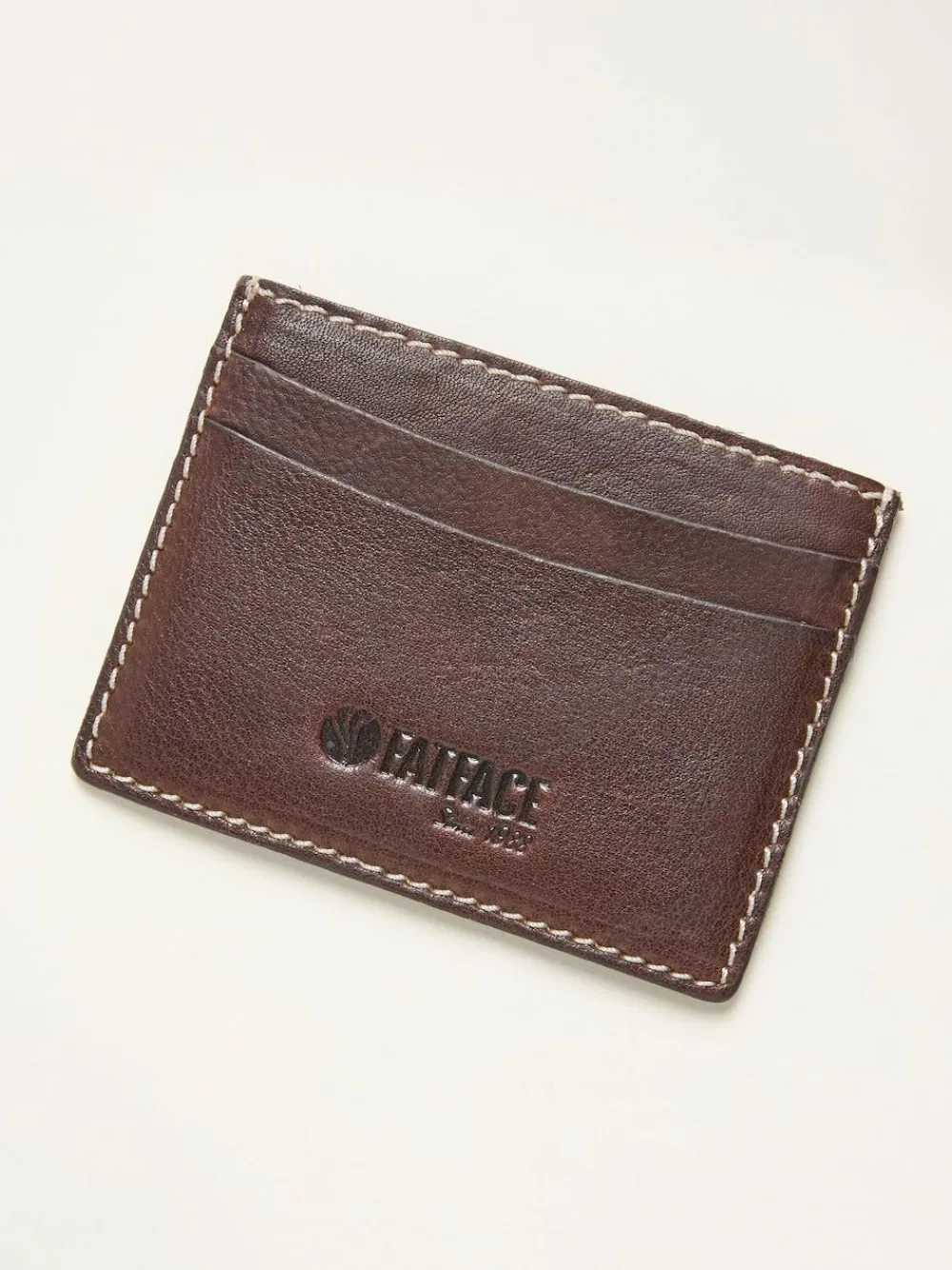 Outlet Fat Face FatFace Chocolate Brown Leather Cardholder