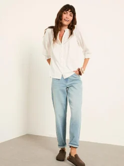 Sale Fat Face FatFace Claire Broderie Top Ivory