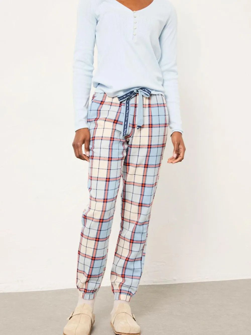 Fat Face FatFace Cora Blue Check Pyjama Bottom^Women Pyjamas|All Night & Lounge