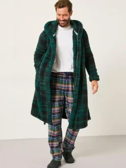 Best Fat Face FatFace Dark Green Snuggle Check Robe
