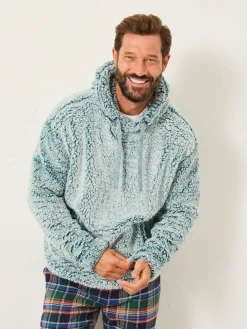 Hot Fat Face FatFace Sofa Snuggle Hoodie Dark Teal